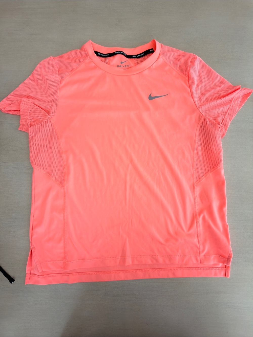 Nike Neon Coral Running Dri-FIT Tee - Size Medium